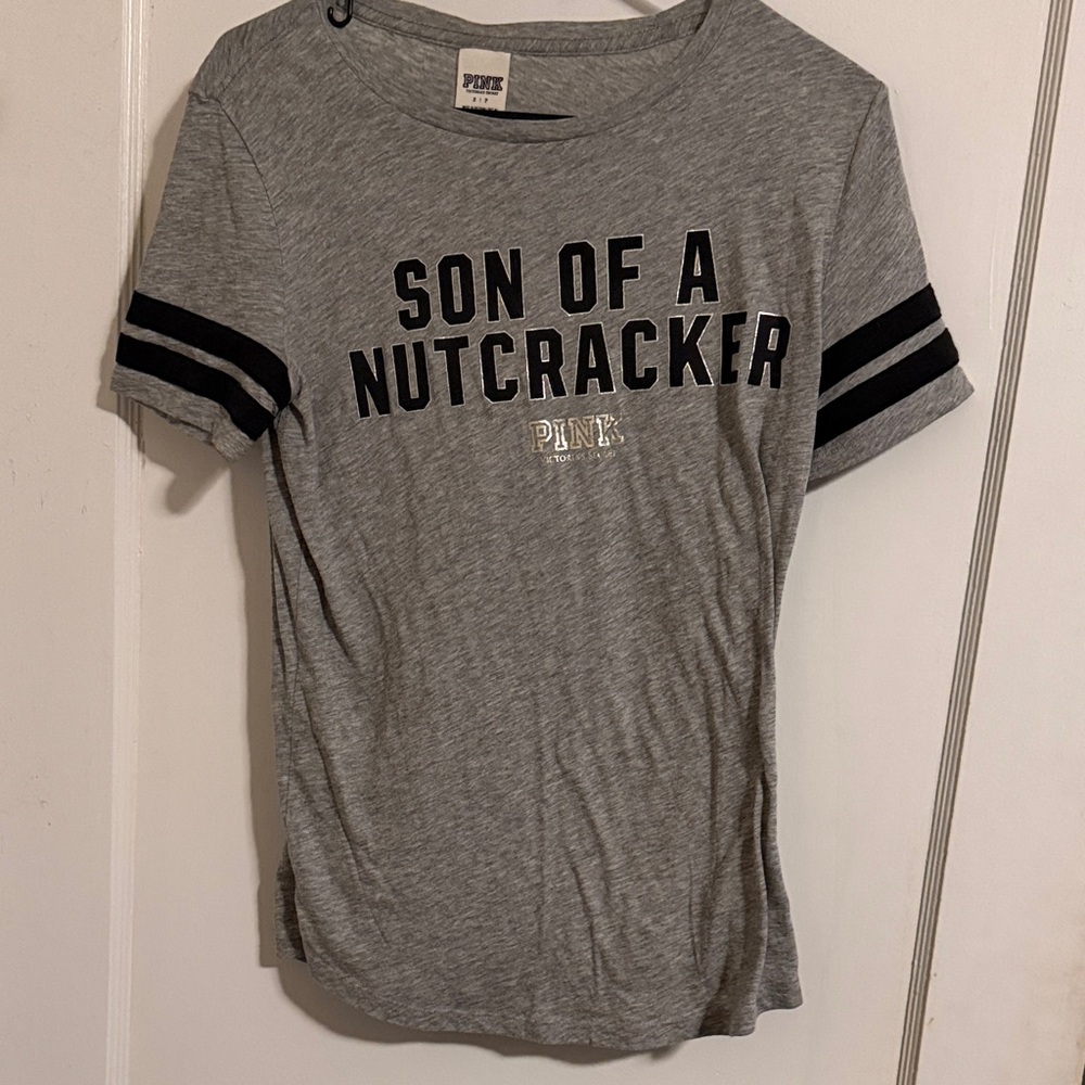 PINK Victoria's Secret Gray Graphic Tee